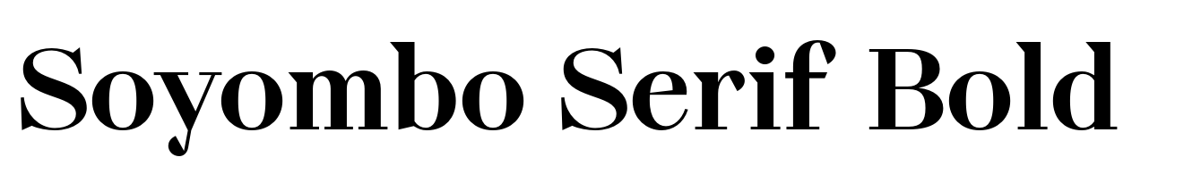 Soyombo Serif Bold